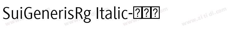 SuiGenerisRg Italic字体转换